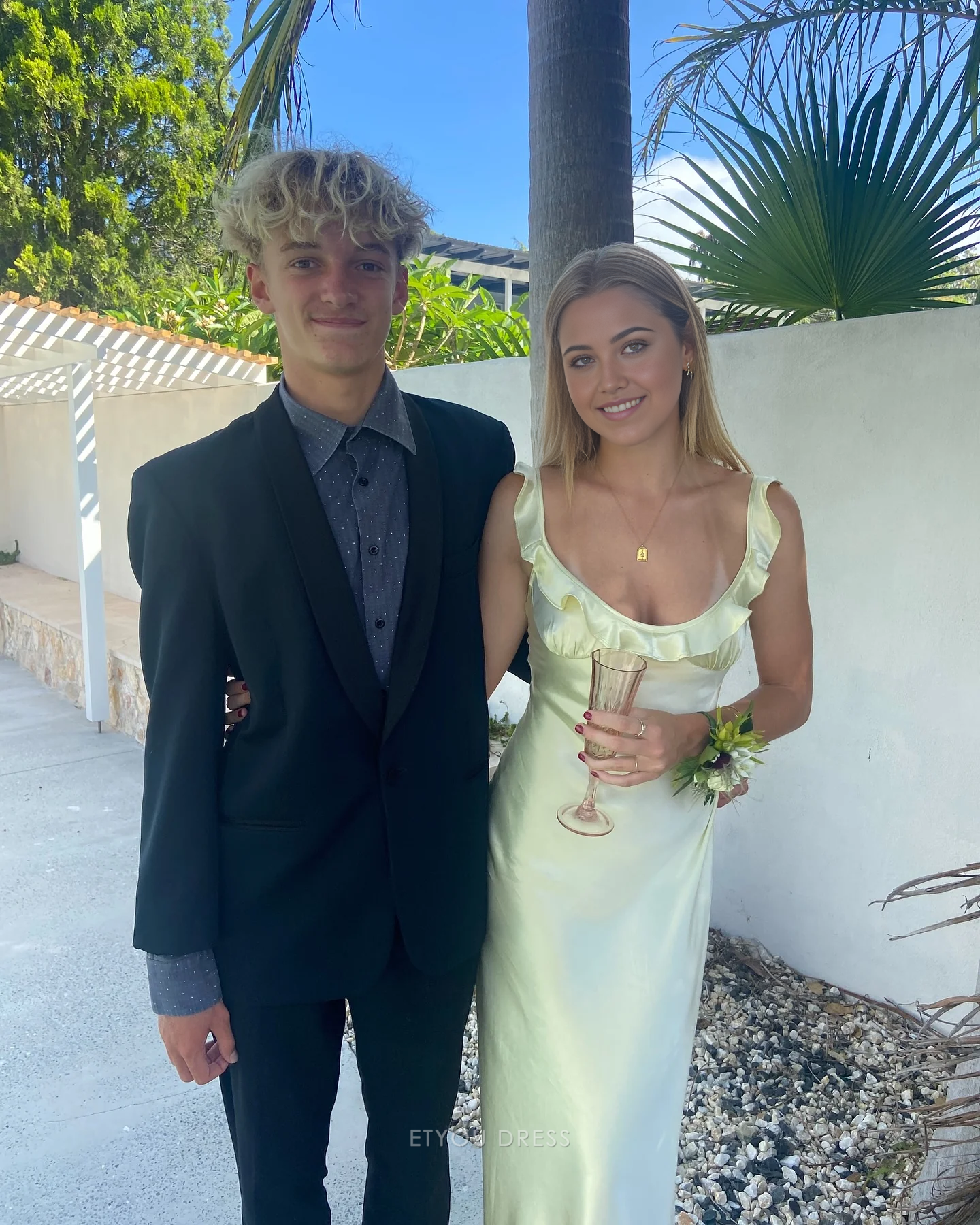 Sheath Ruffle Yellow formal dresses Bridesmaid Dresses evening gown Prom Dress