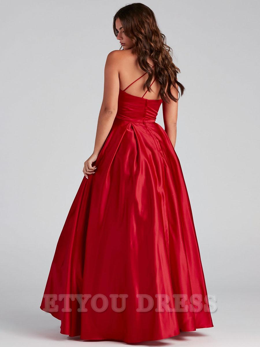 A-Line One-Shoulder Sleeveless formal dresses Bridesmaid Dresses evening gown Prom Dress