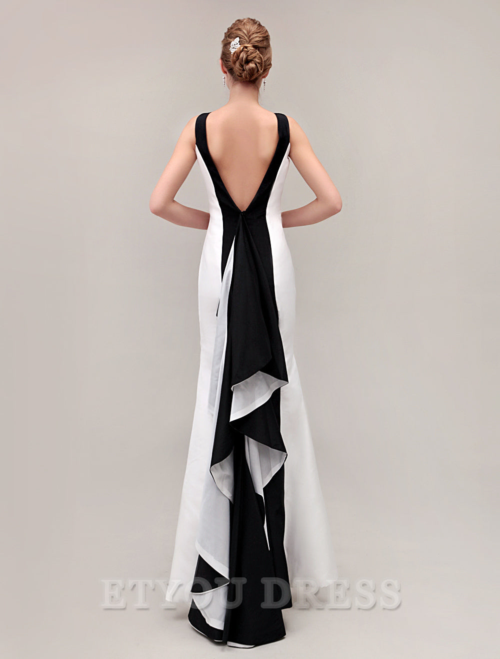 Mermaid sleeveless Ruffles Backless formal dresses Bridesmaid Dresses evening gown Prom Dress