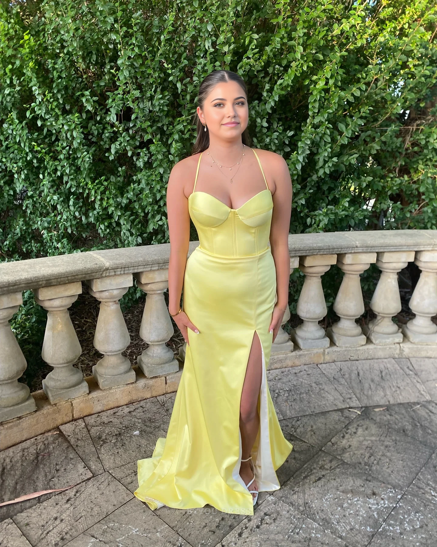 Mermaid Spaghetti Straps Yellow formal dresses Bridesmaid Dresses evening gown Prom Dress