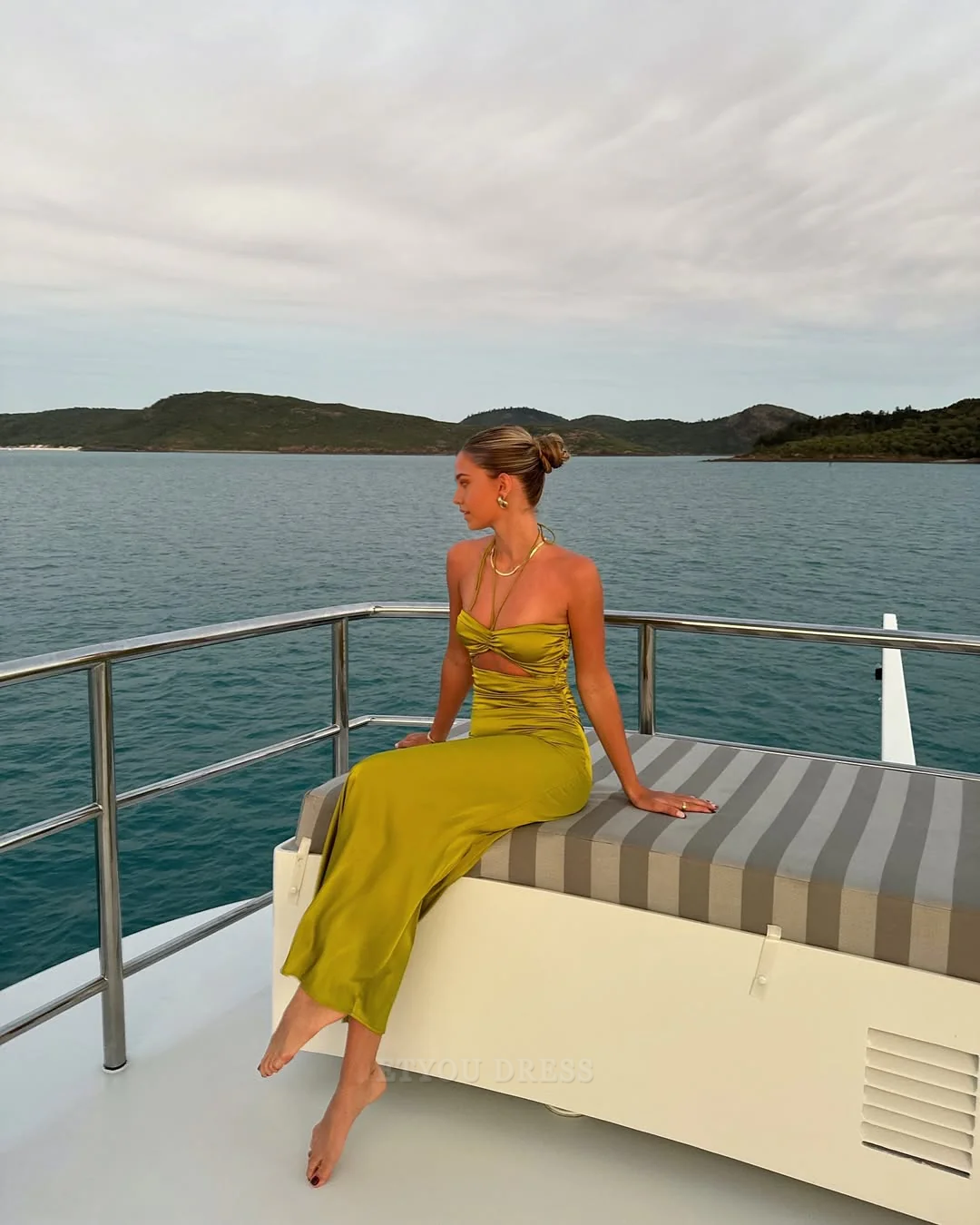 Sheath sleeveless Green Satin formal dresses Bridesmaid Dresses evening gown Prom Dress