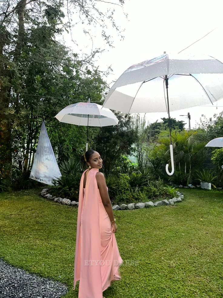 Mermaid Strapless Pink formal dresses Bridesmaid Dresses evening gown Prom Dress