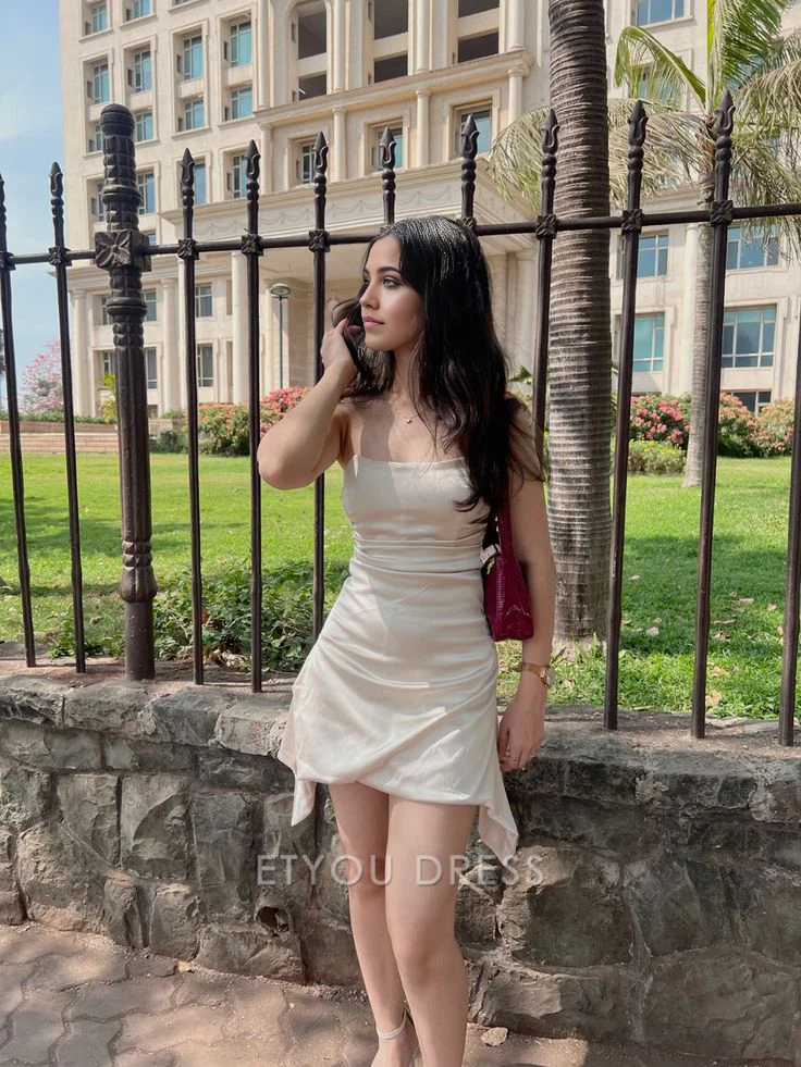 Sheath Strapless Satin Short formal dresses Bridesmaid Dresses evening gown Prom Dress Homecoming Dress