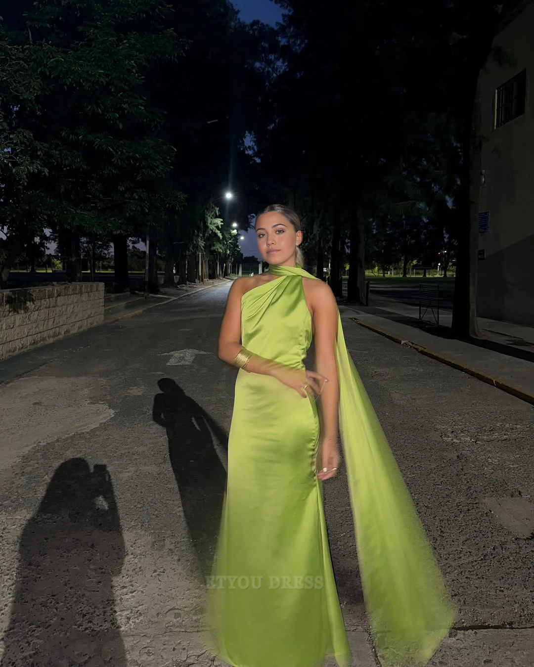 Mermaid Halter Green Long formal dresses Bridesmaid Dresses evening gown Prom Dress