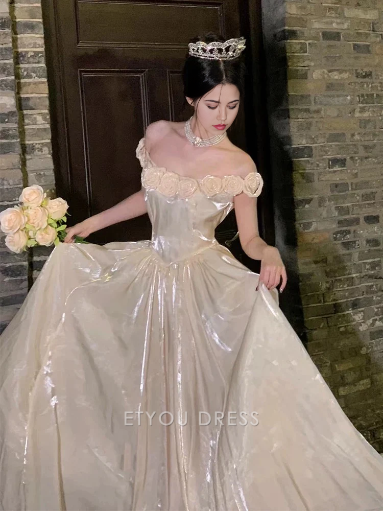 A Line Off The Shoulder Long formal dresses Bridesmaid Dresses evening gown Prom Dress