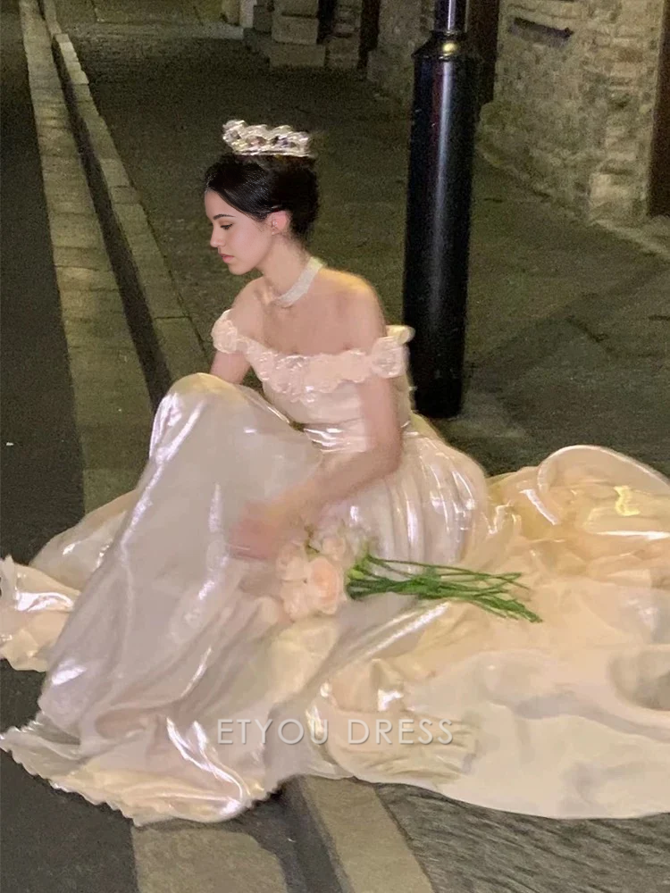 A Line Off The Shoulder Long formal dresses Bridesmaid Dresses evening gown Prom Dress