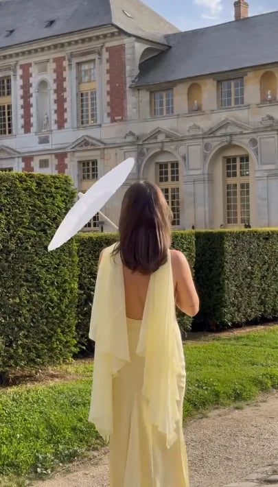 Mermaid Chiffon Yellow formal dresses Bridesmaid Dresses evening gown Prom Dress