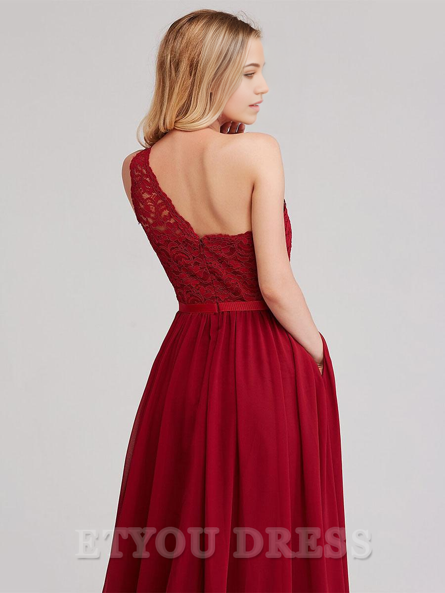 A-Line Floor-Length Zipper Chiffon formal dresses Bridesmaid Dresses evening gown Prom Dress