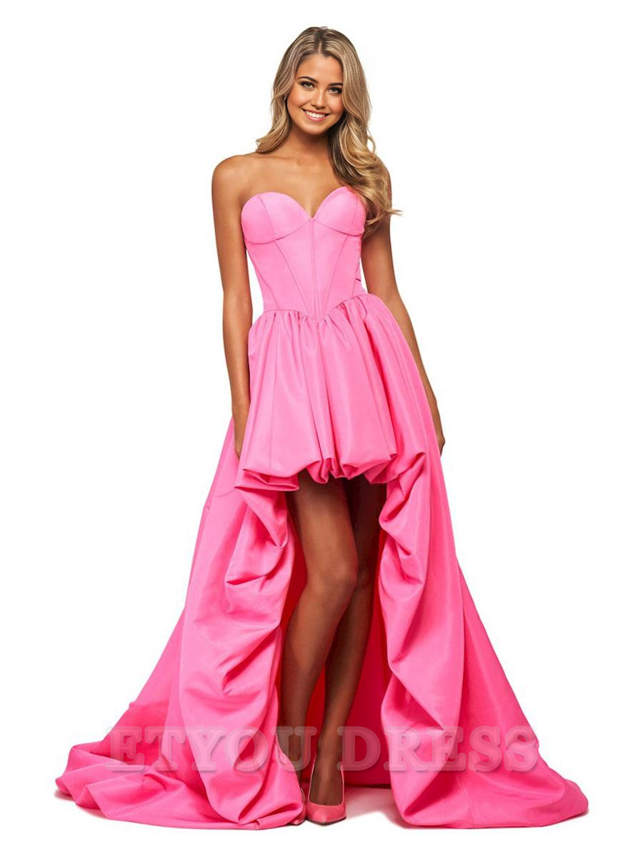 A-Line Strapless Sleeveless formal dresses Bridesmaid Dresses evening gown Prom Dress