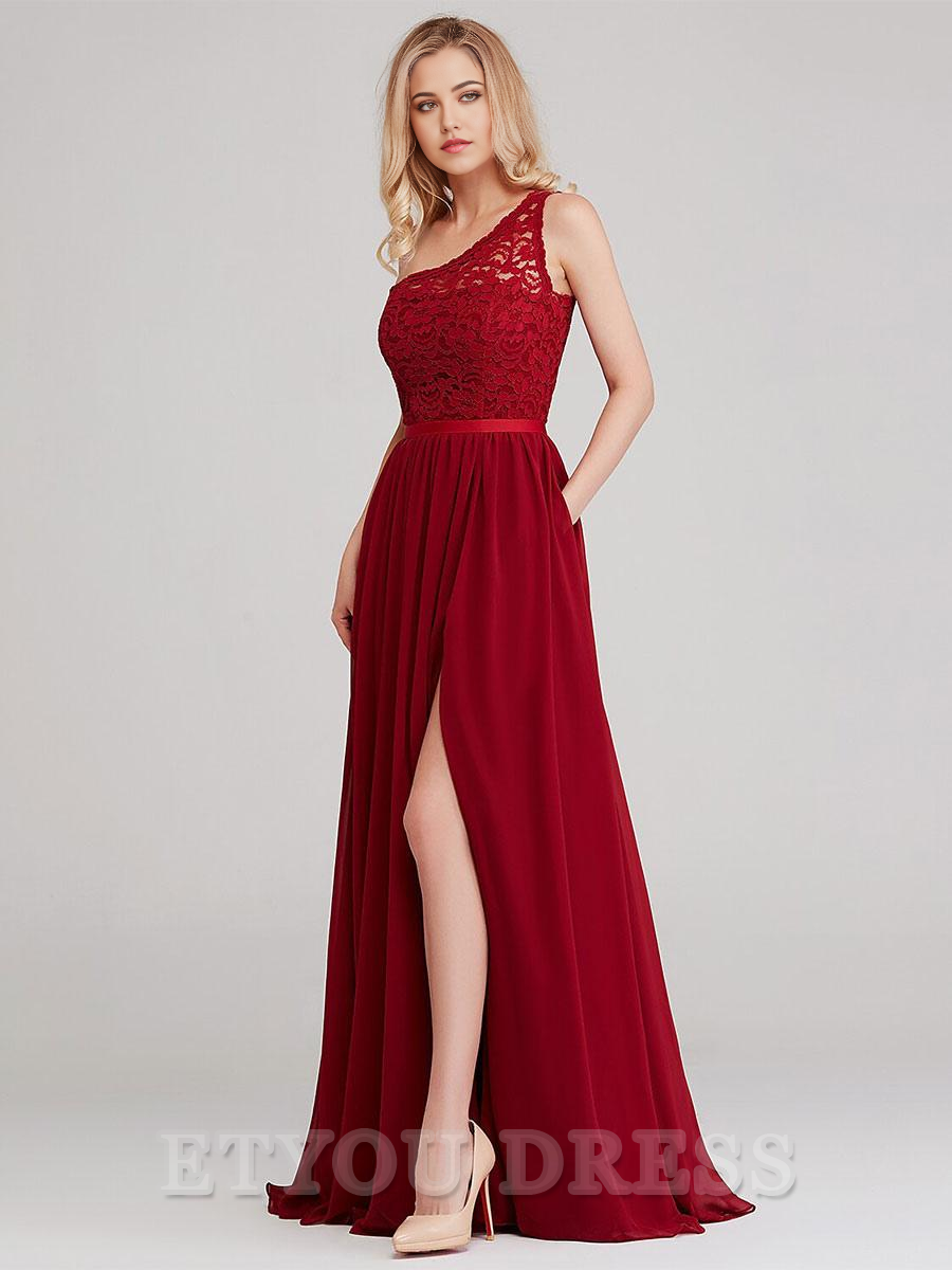 A-Line Floor-Length Zipper Chiffon formal dresses Bridesmaid Dresses evening gown Prom Dress