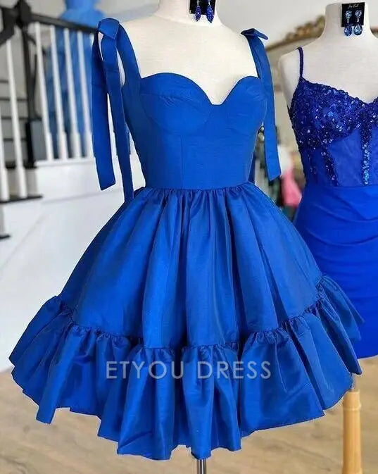 A Line Sweetheart Royal Blue Short formal dresses Bridesmaid Dresses evening gown Prom Dress Homecoming Dress