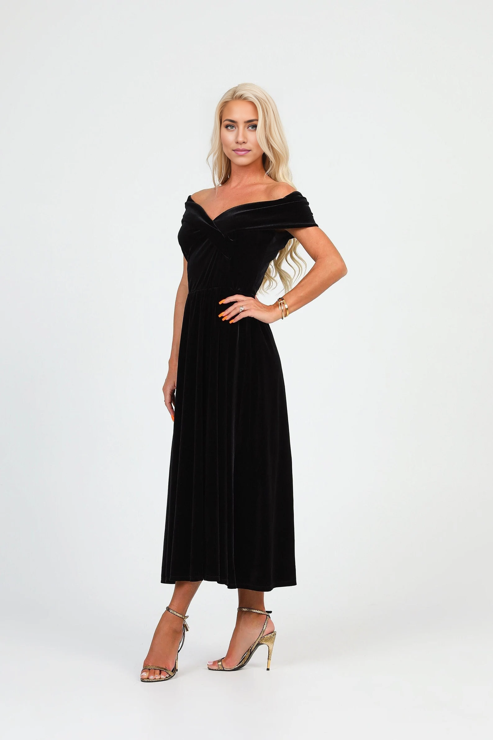 A Line Velvet Off The Shoulder Bridesmaid Dress formal dresses evening dress Prom Dress