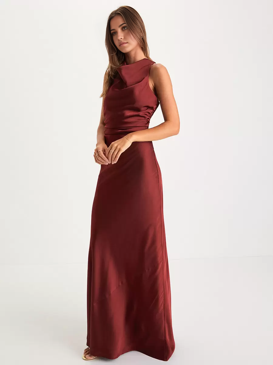 Mermaid Neckline Crossover Back formal dresses evening gown Prom Dresses Bridesmaid Dresses