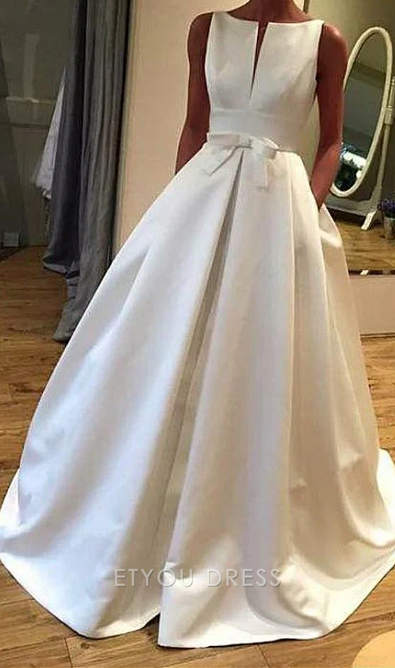 A Line Elegant Satin White formal dresses Bridesmaid Dresses evening gown Prom Dress