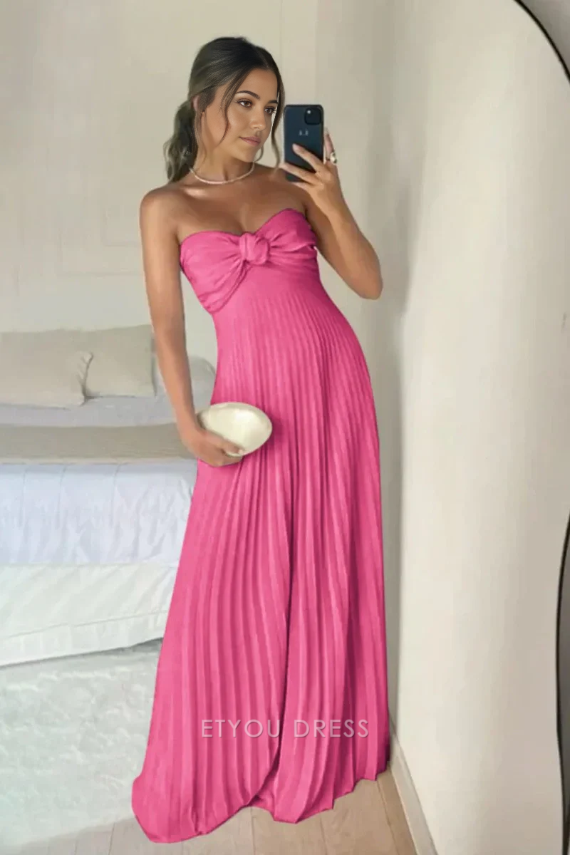 A Line Elegant Sweetheart Ruffles Long formal dresses Bridesmaid Dresses evening gown Prom Dress