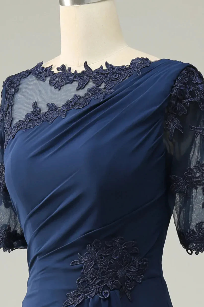 Sheath Mother of Bride Dress with Appliques