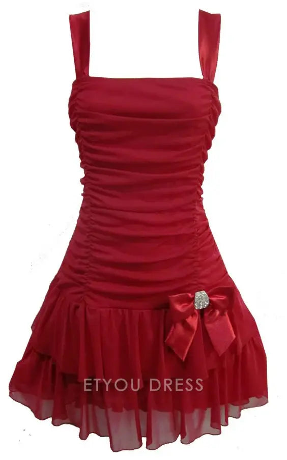 A Line Red Short Homecoming Dress formal dresses Bridesmaid Dresses evening gown Prom Dress