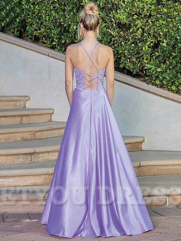 A-Line V-Neck Sleeveless Pockets formal dresses Bridesmaid Dresses evening gown Prom Dress