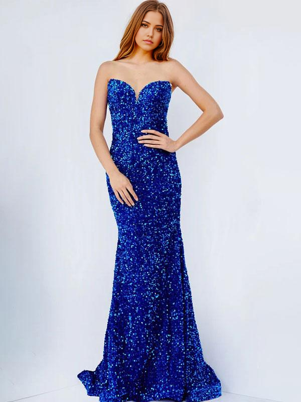 Mermaid V-Neck Sequined Sleeveless formal dresses Bridesmaid Dresses evening gown Prom Dress