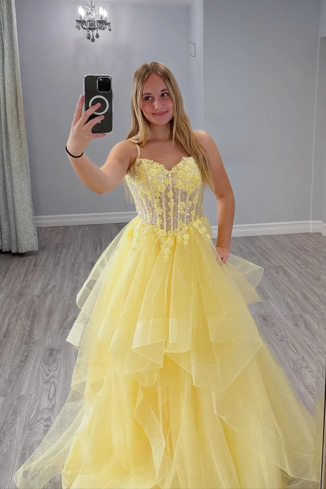 Beautiful A-line Sweetheart Sleeveless Tulle Layered Lace Up Floor-Length Prom Dress