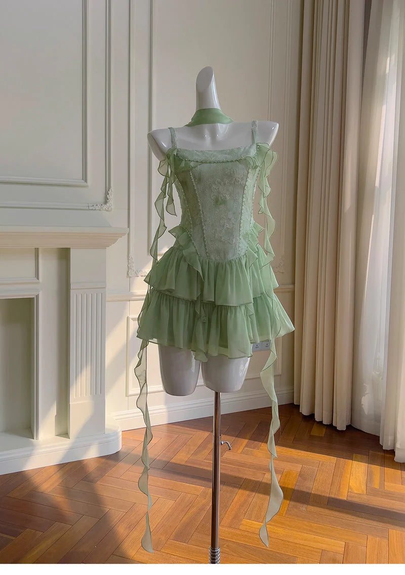 Cute A line Spaghetti Straps Sleeveless Back Zip Short-Mini Homecoming Dress