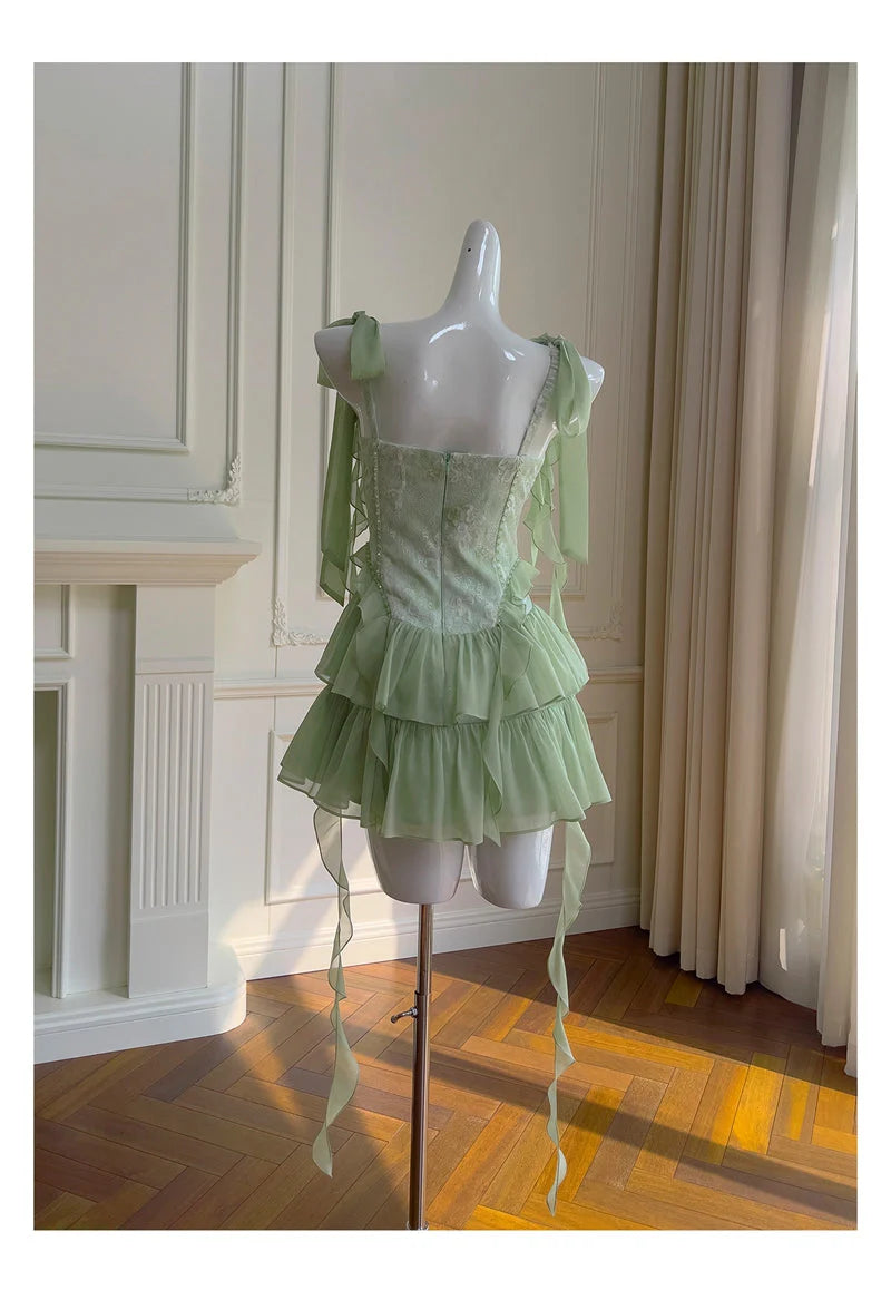 Cute A line Spaghetti Straps Sleeveless Back Zip Short-Mini Homecoming Dress