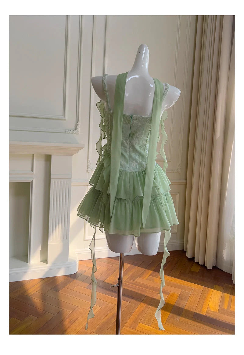 Cute A line Spaghetti Straps Sleeveless Back Zip Short-Mini Homecoming Dress