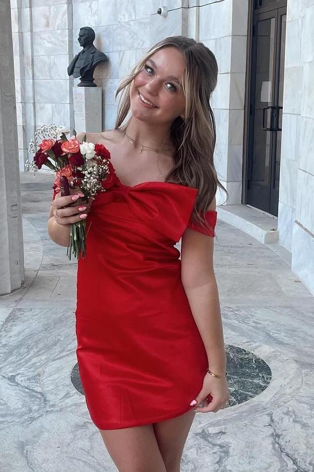 Cute Sheath Strapless Sleeveless Backless Short-Mini Homecoming Dress