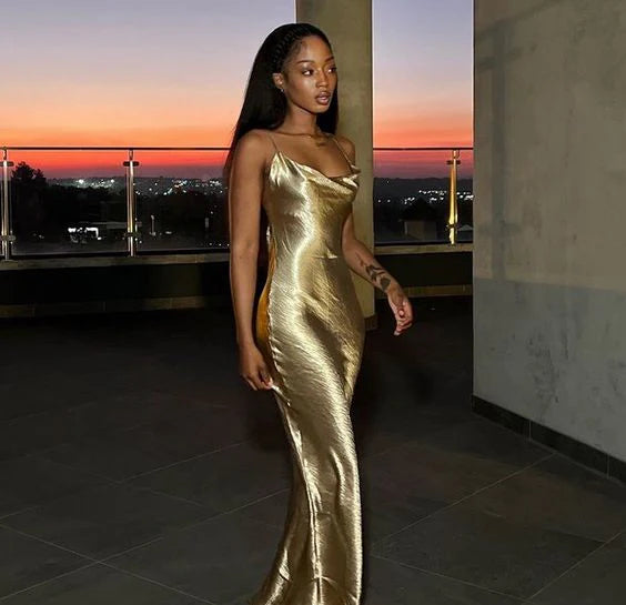 Elegant Mermaid Spaghetti Strap Sleeveless Lace Up Floor Length Prom Dresses