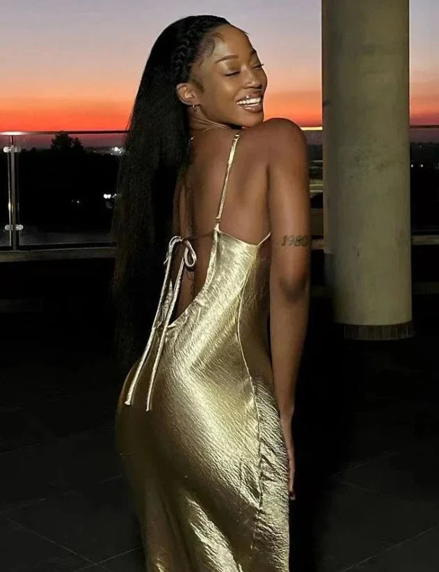 Elegant Mermaid Spaghetti Strap Sleeveless Lace Up Floor Length Prom Dresses