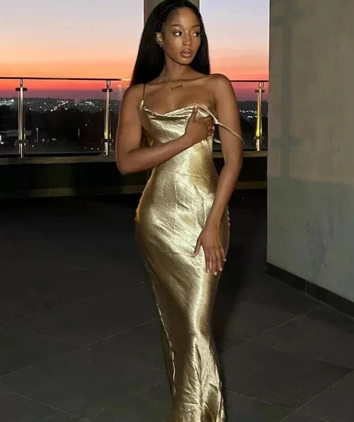 Elegant Mermaid Spaghetti Strap Sleeveless Lace Up Floor Length Prom Dresses