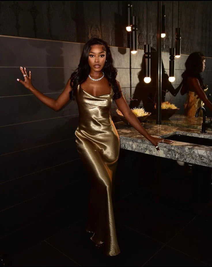 Elegant Mermaid Spaghetti Strap Sleeveless Lace Up Floor Length Prom Dresses