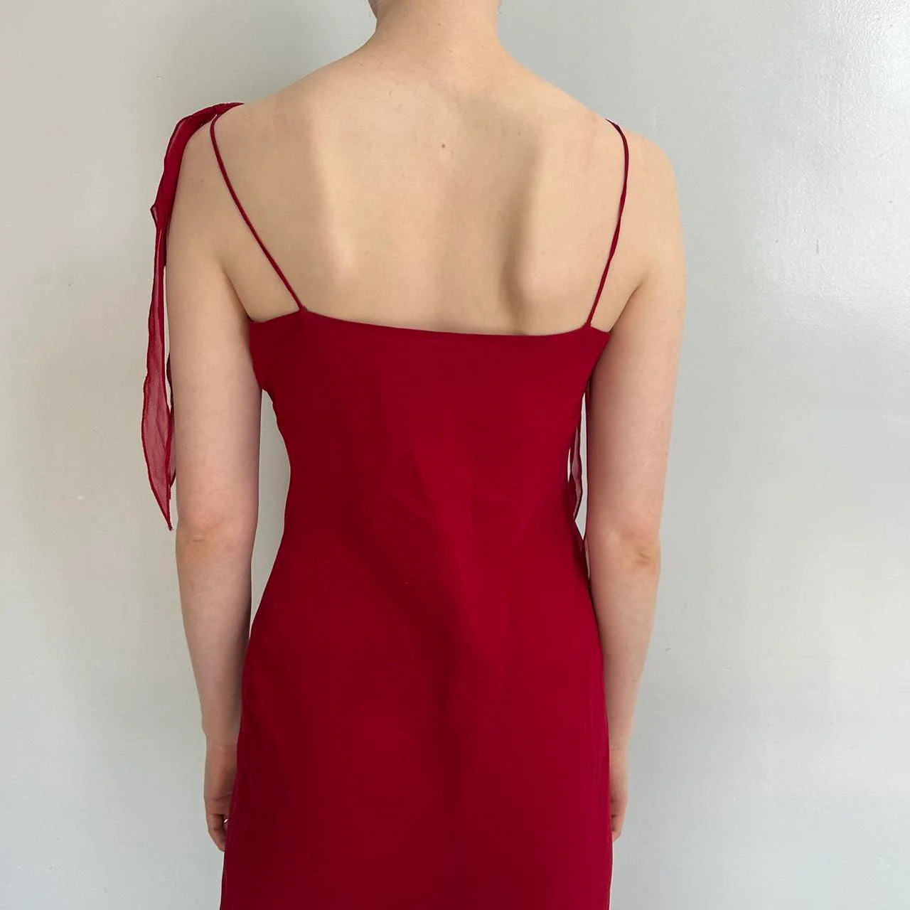 Elegant Sheath/Column Cowl Neck Sleeveless Chiffon Asymmetrical-Length Prom Dress