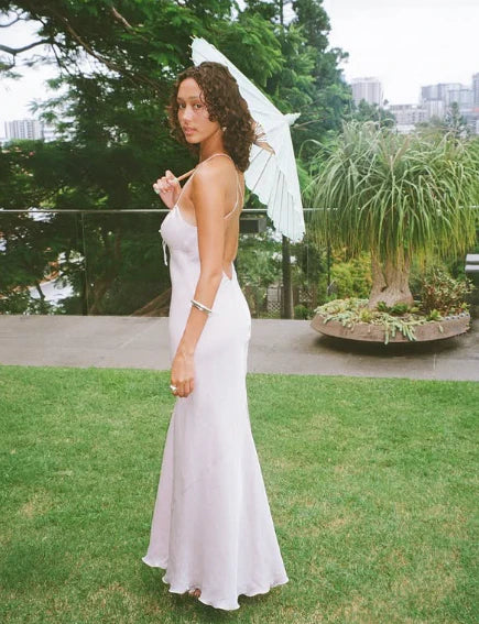 Ethereal Slip Spaghetti Strap Open-Back Blush Floor-Length Prom Dress