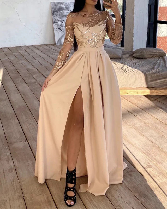 A-line Long Sleeves Bridesmaid Dresses Prom Dresses