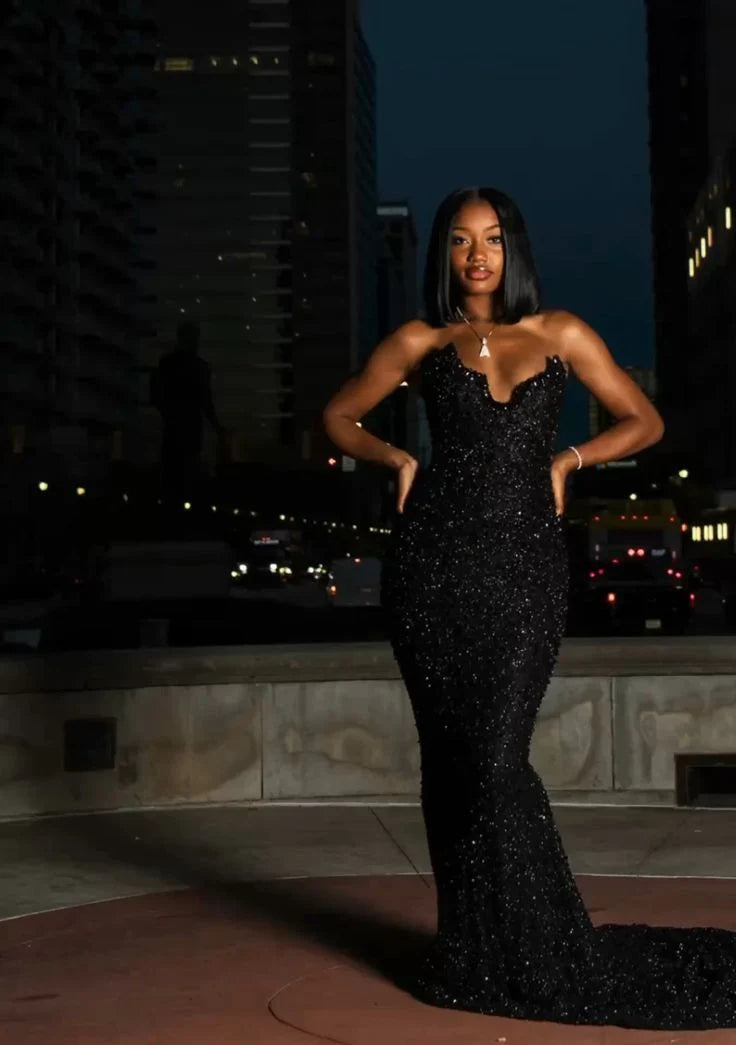 Luxury Mermaid V Neck Sleeveless Lace Up Floor-Length Evening Dress