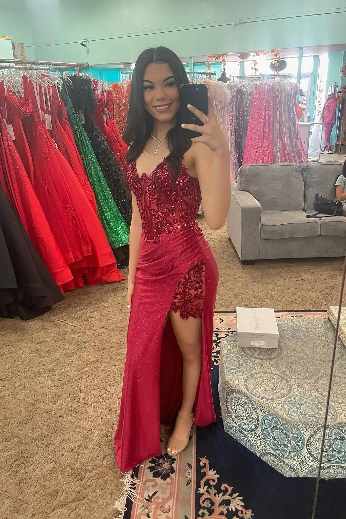 Modern Mermaid Spaghetti Straps Sleeveless Satin Floor-Length Prom Dress