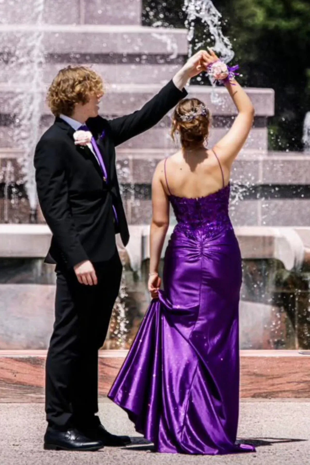 Modern Mermaid Spaghetti Straps Sleeveless Satin Floor-Length Prom Dress