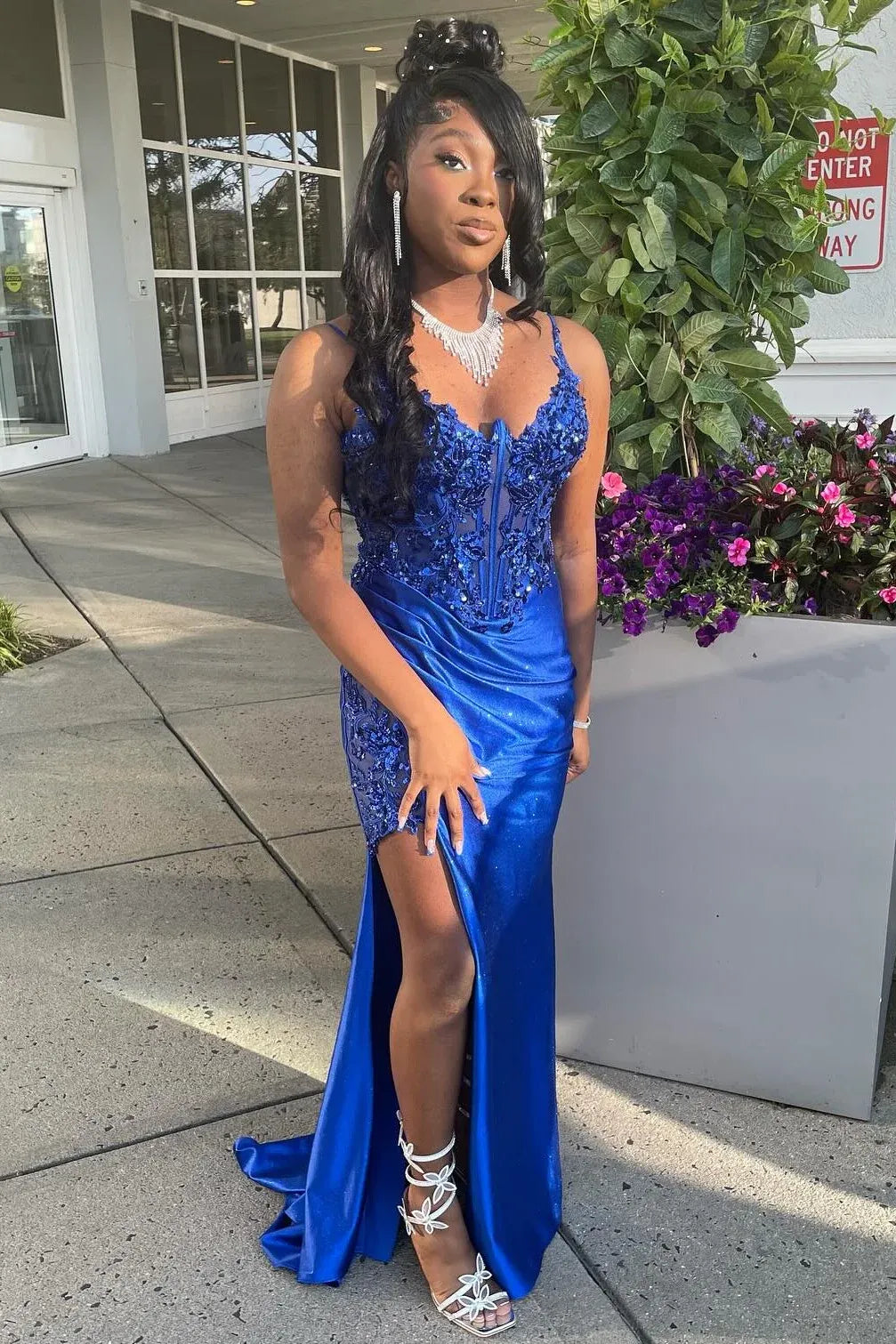 Modern Mermaid Spaghetti Straps Sleeveless Satin Floor-Length Prom Dress