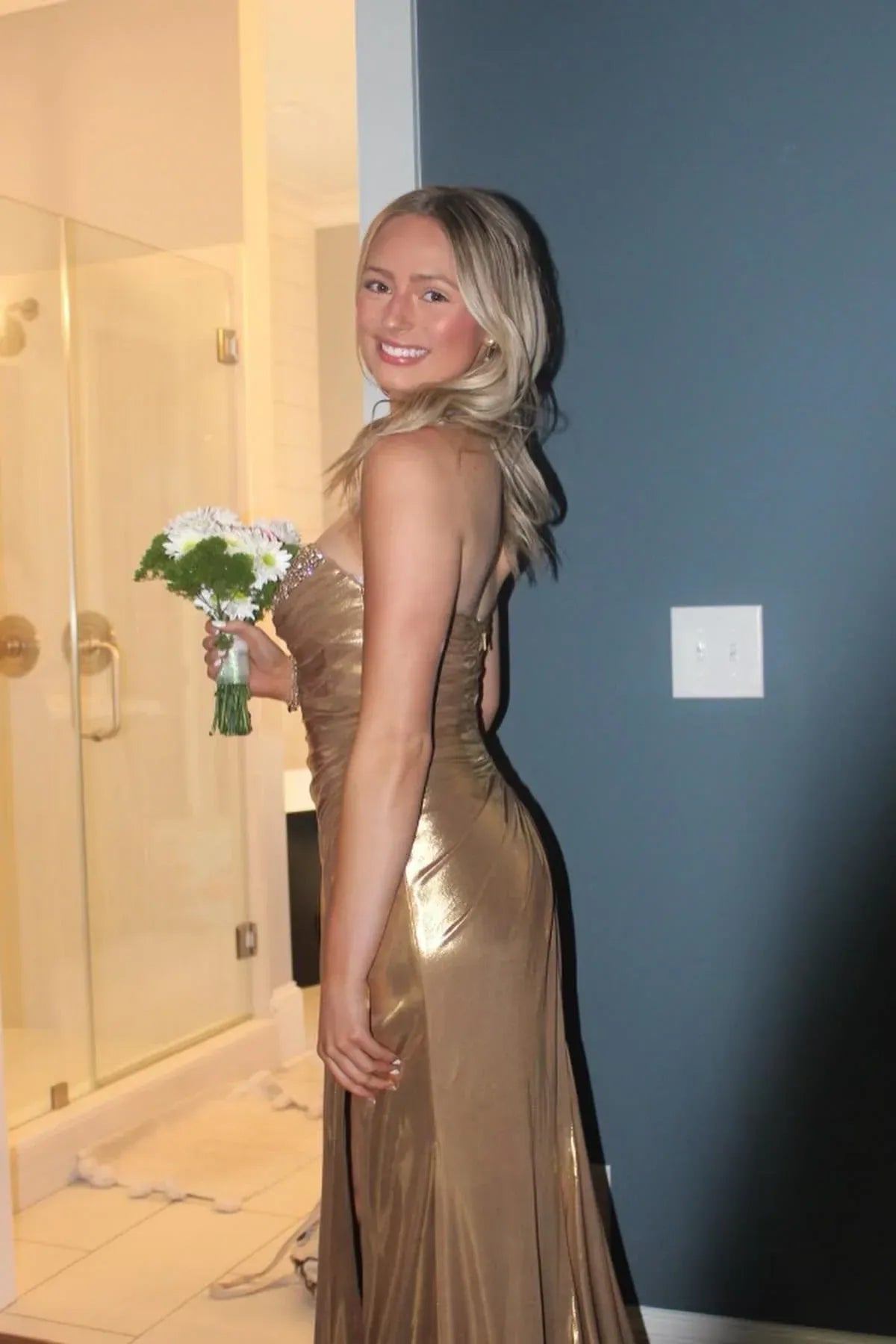 Pretty Mermaid Strapless Sleeveless Backless Sweep/Brush Train Prom Dress