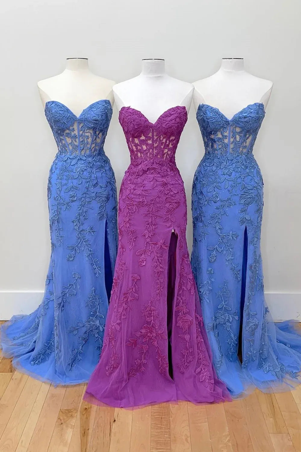 Pretty Mermaid Strapless Sleeveless Lace Up Sweep/Brush Train Prom Dress