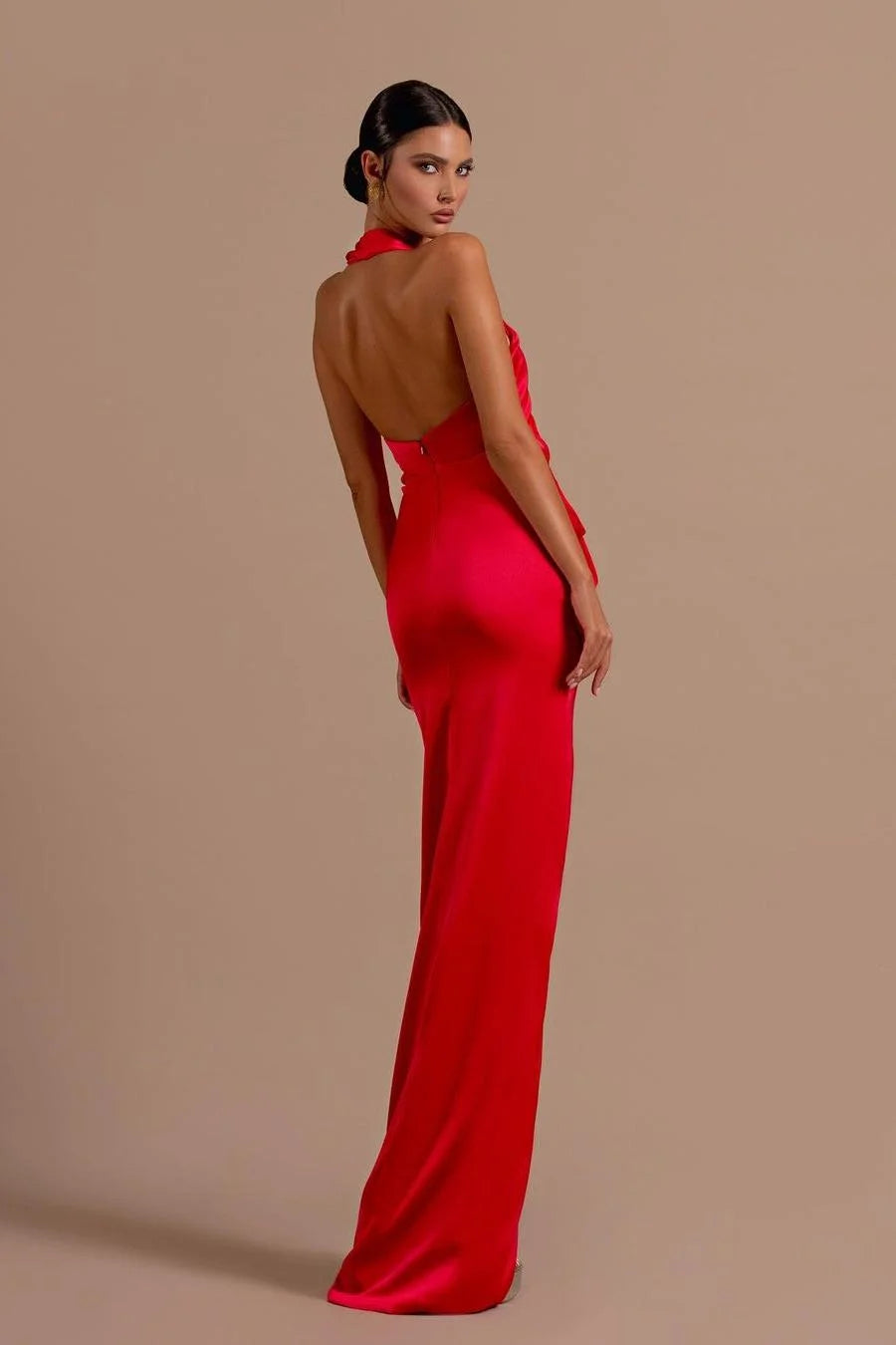 Sexy Mermaid/Trumpet Halter Neck Sleeveless Backless Floor-Length Prom Dress