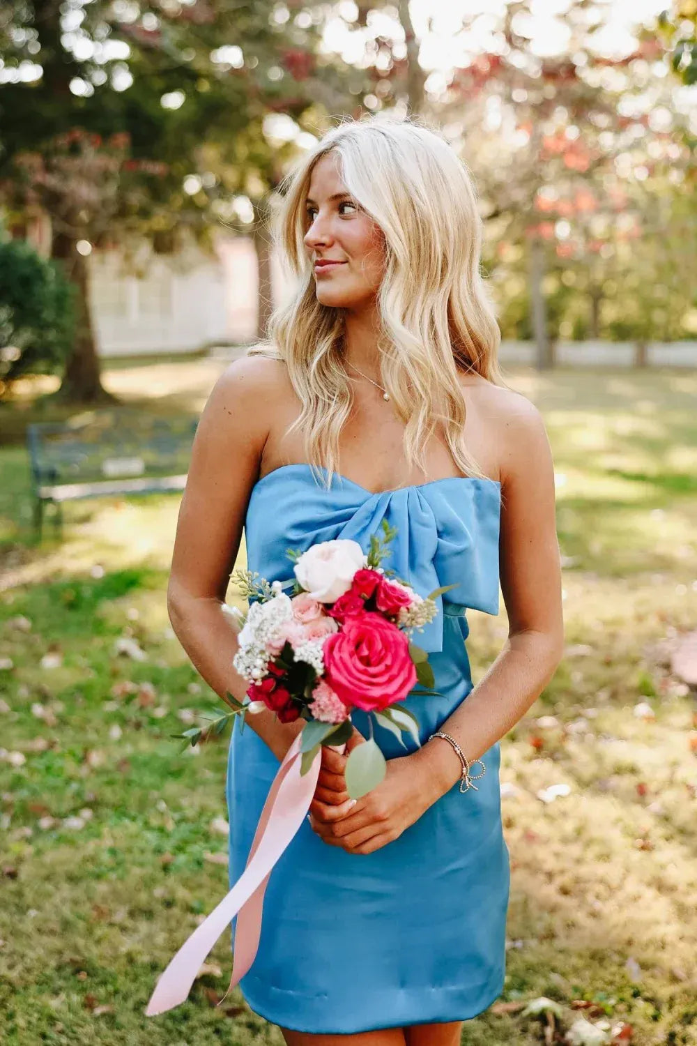 Simple Sheath Strapless Sleeveless Backless Short-Mini Homecoming Dress