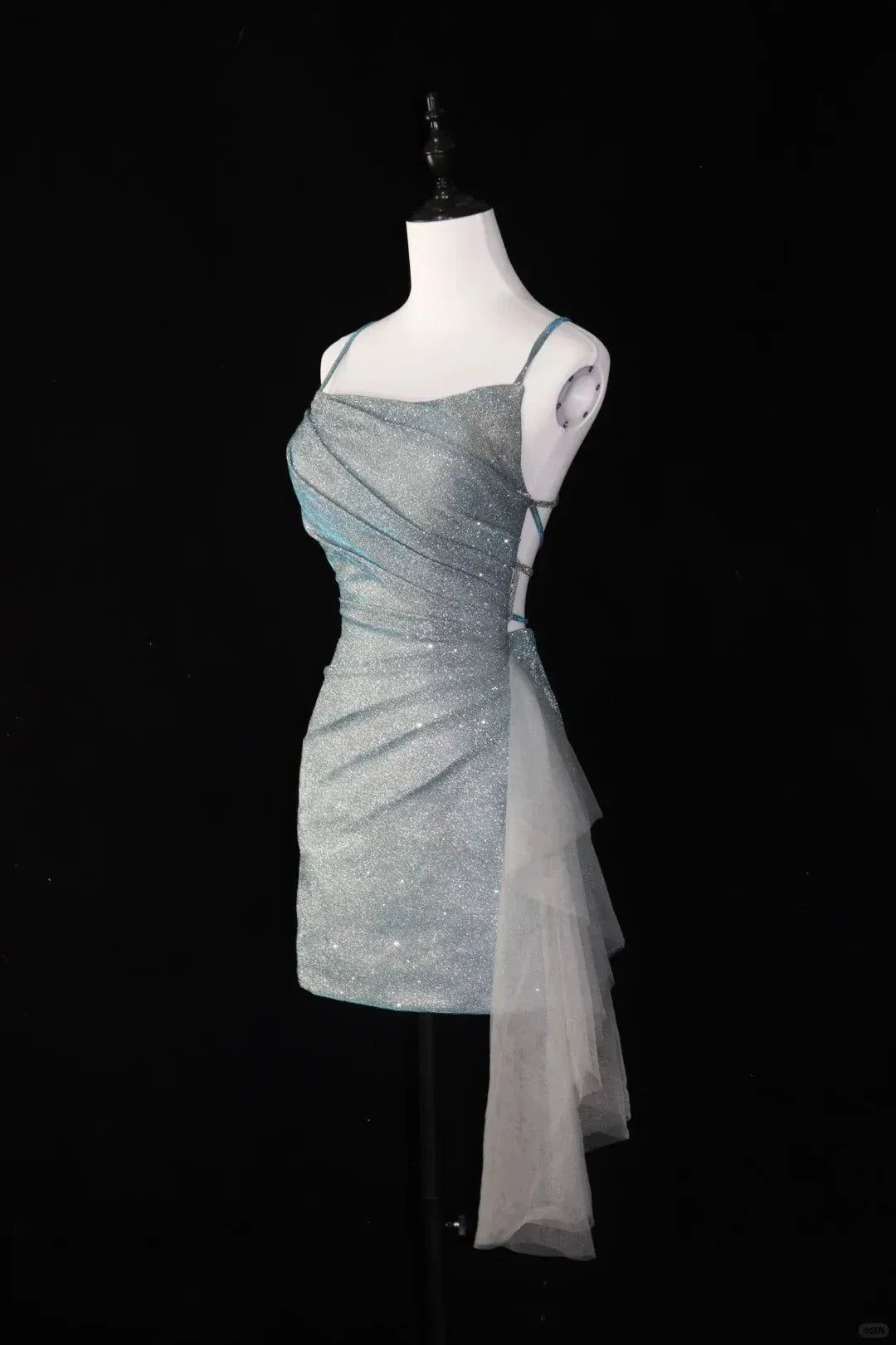 Sparkling Sheath Off the Shoulder Lace Up Short-Mini Prom Dress