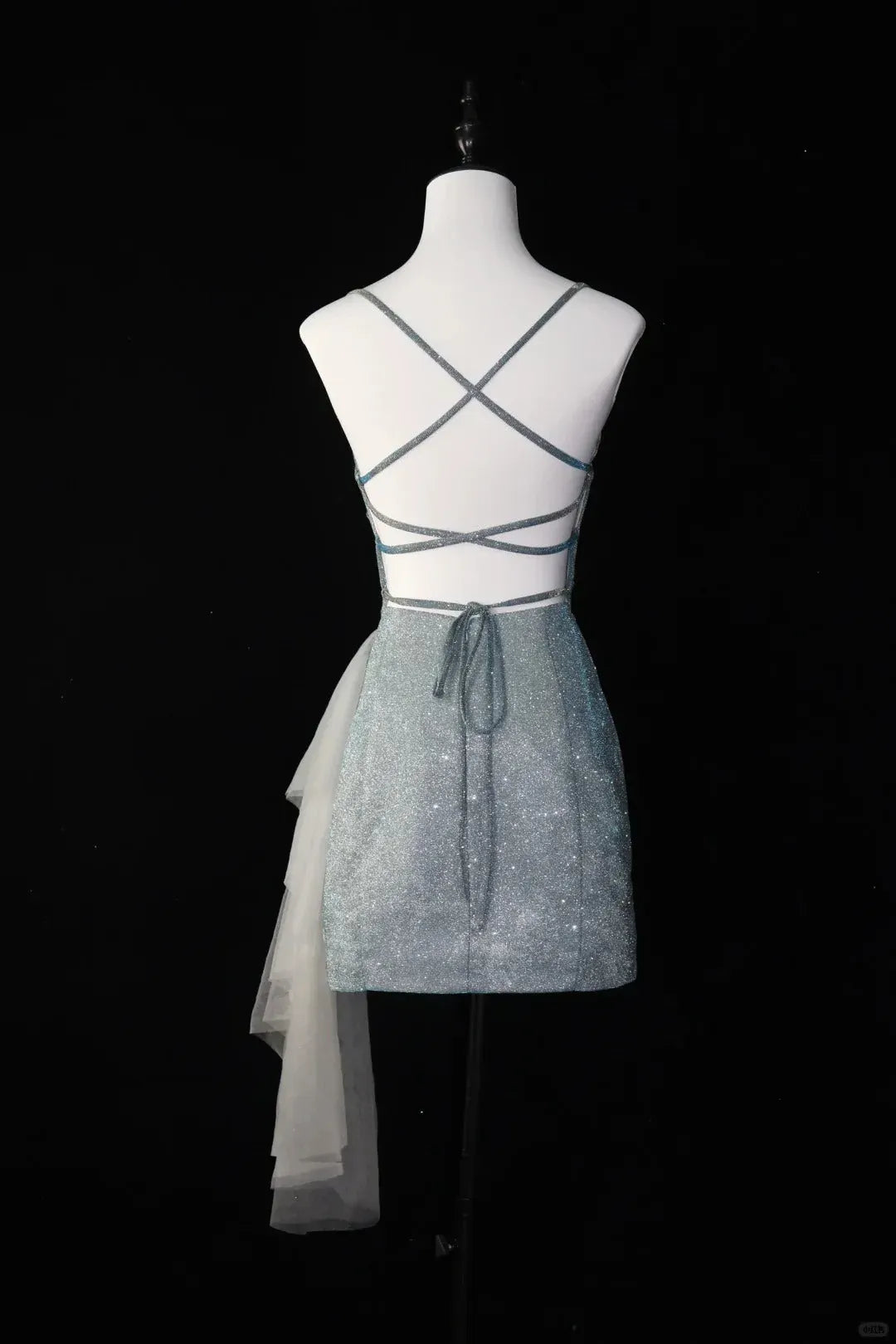 Sparkling Sheath Off the Shoulder Lace Up Short-Mini Prom Dress