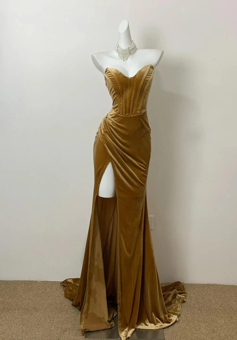 Vintage Mermaid Sweetheart Neck Sleeveless Lace Up Sweep/Brush Train Prom Dress