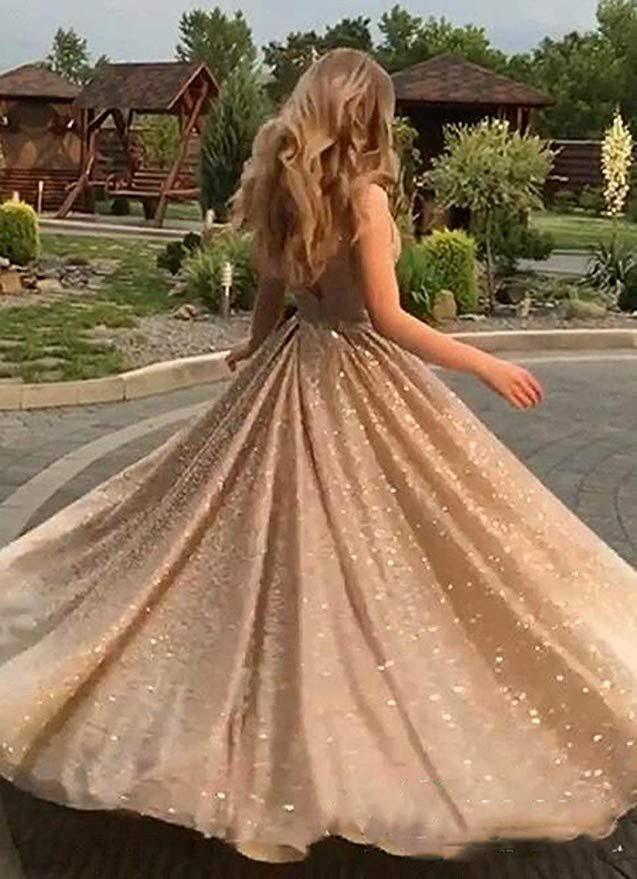 A-line Sequins Fashion formal dresses Evening Dresses Prom Dresses