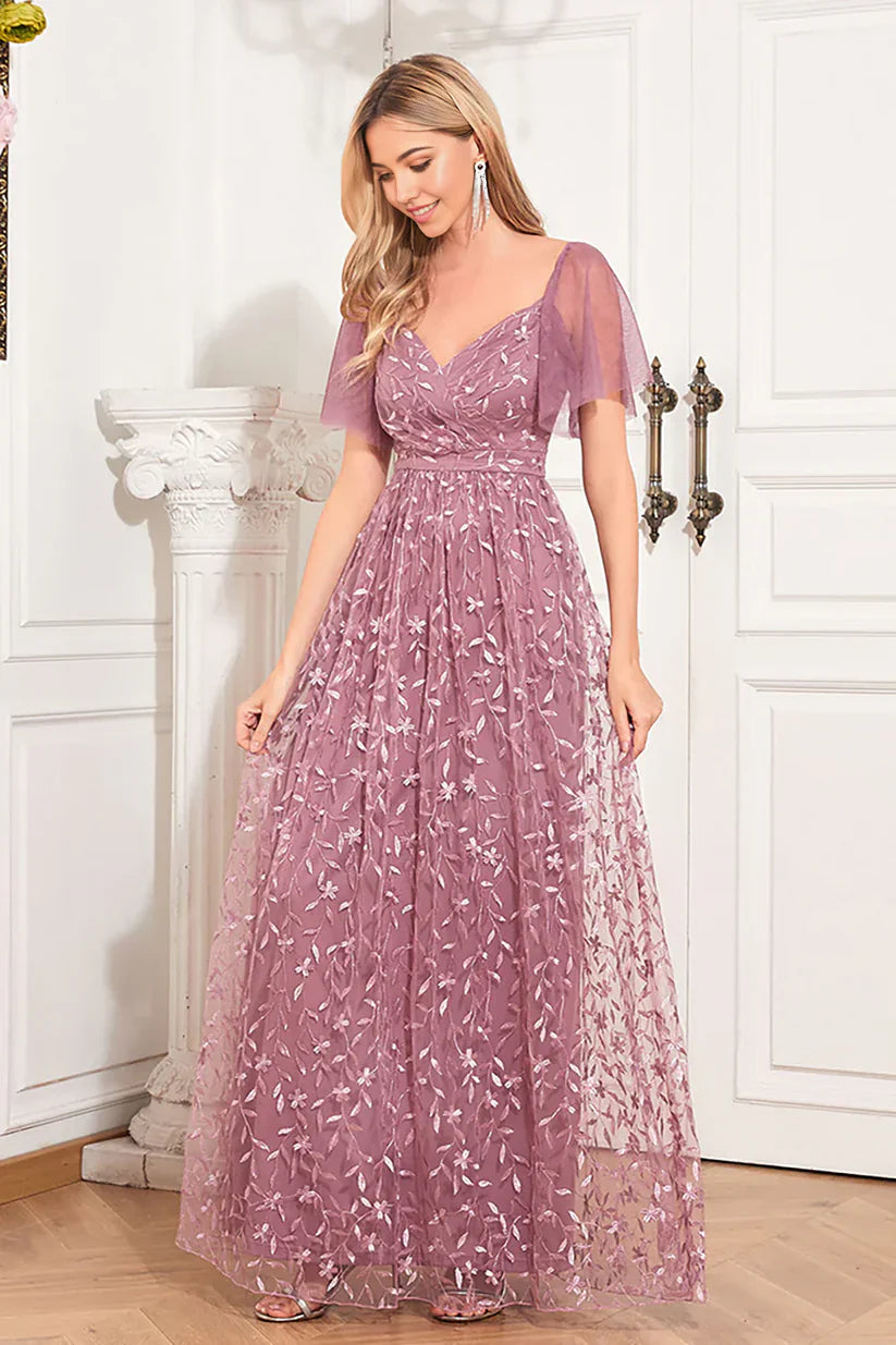 A-Line Mother Of The Bride Dress with Appliques