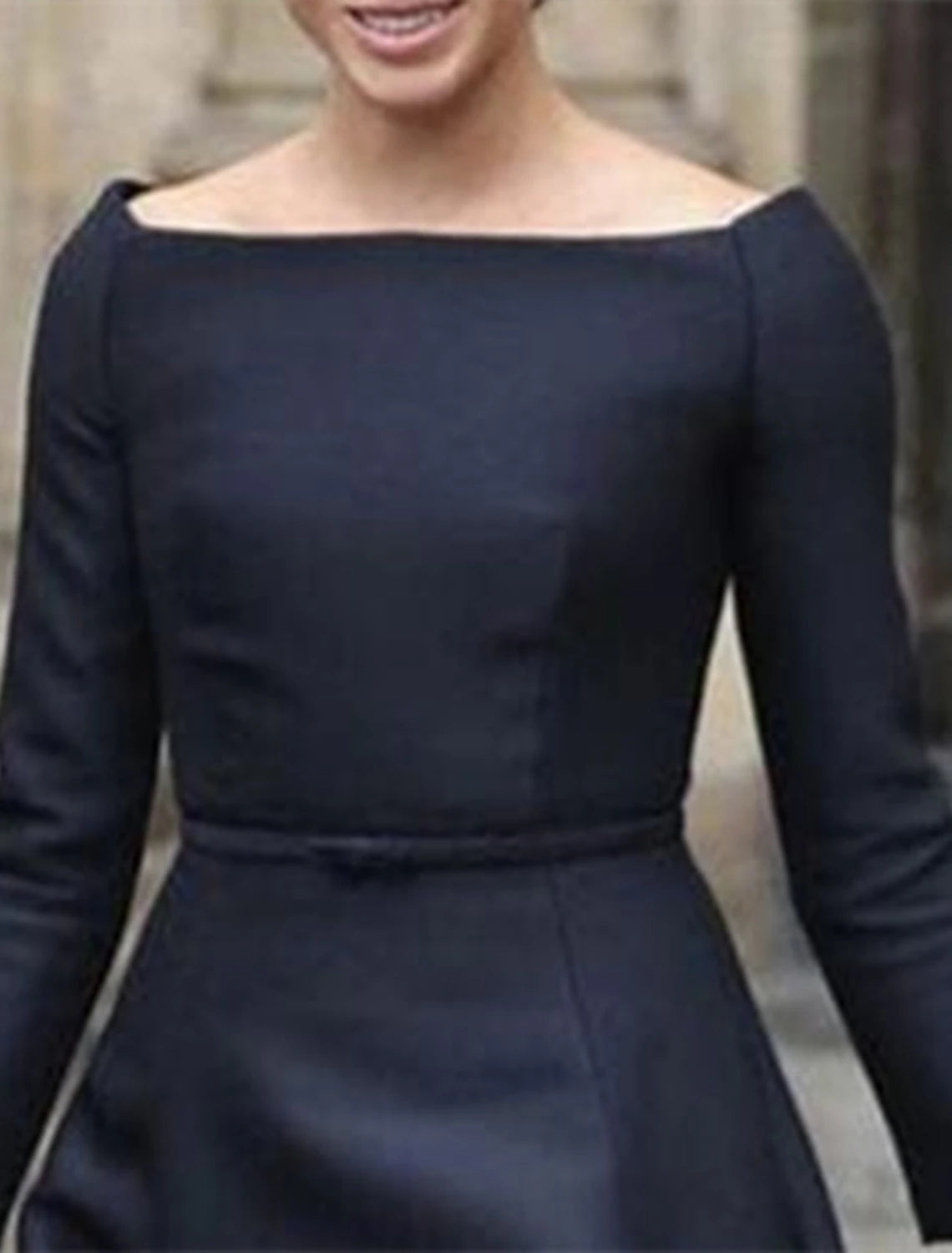 A-Line Mother of the Bride Dress Elegant Simple Jewel Neck Tea Length Knee Length Taffeta Long Sleeve with Sash / Ribbon Solid Color