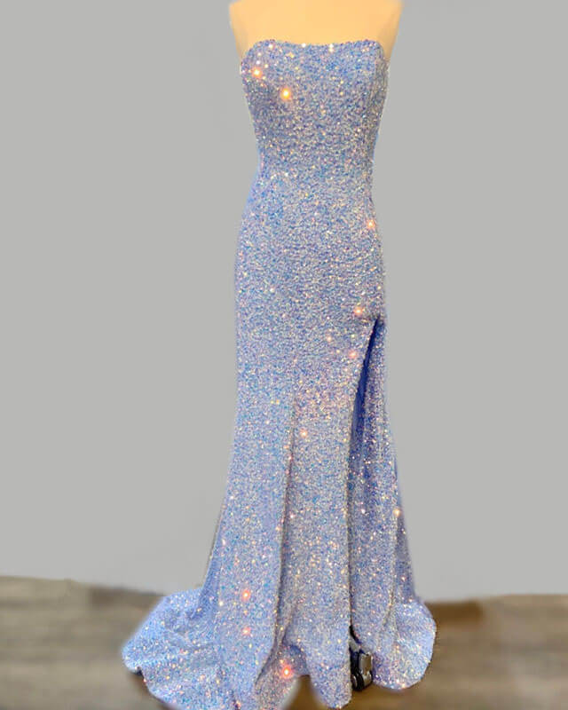 Mermaid Strapless Sequin Dress Prom Dresses